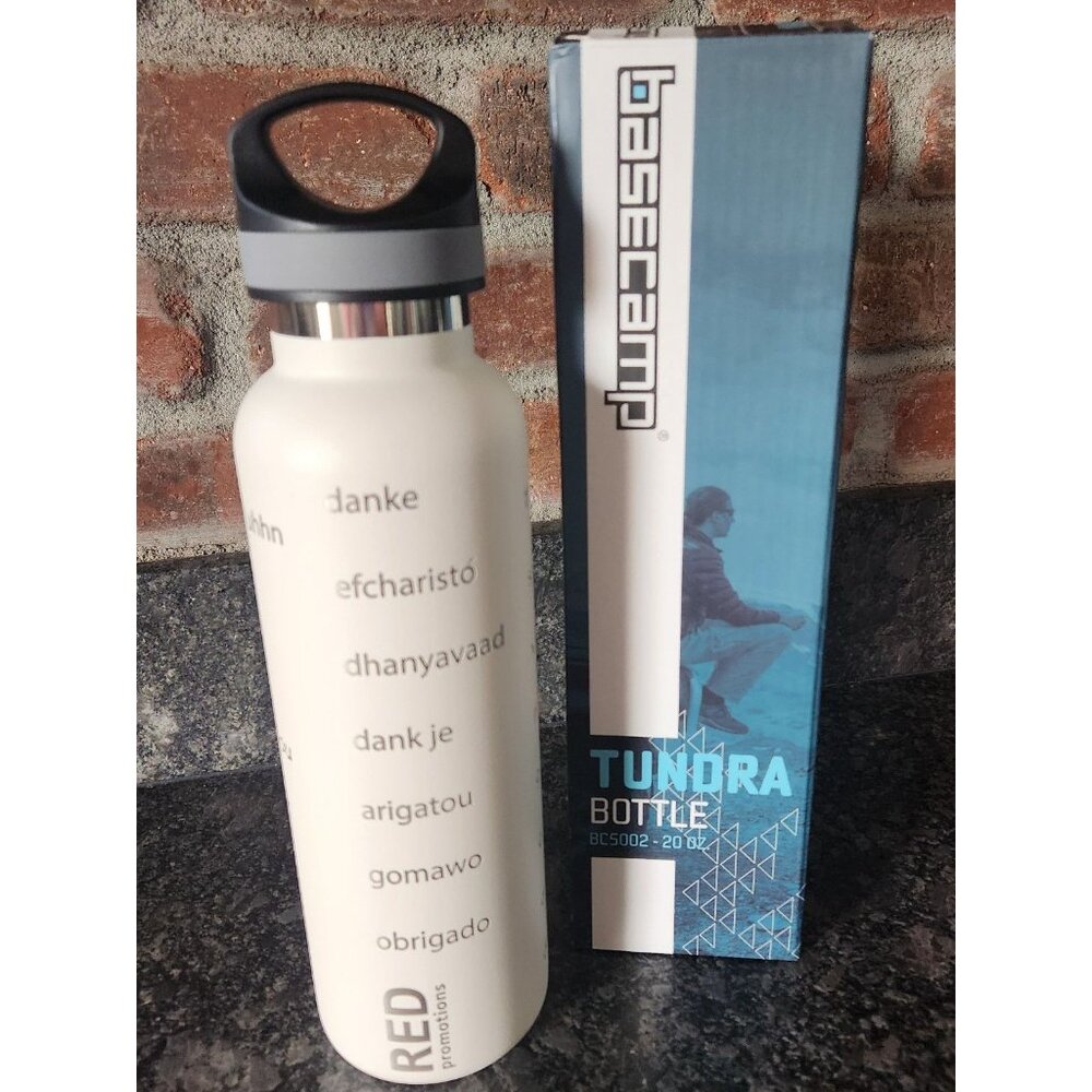 BASECAMP 20oz STAINLESS STEEL TUNDRA, WATER BOTTLE * RED PROMOTIONS- THANK YOU